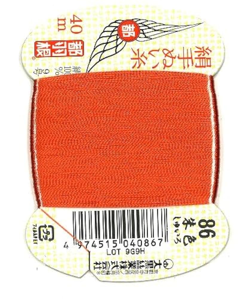 Amazon.co.jp: 都羽根 絹手縫い糸 絹カード巻き 86番 赤系